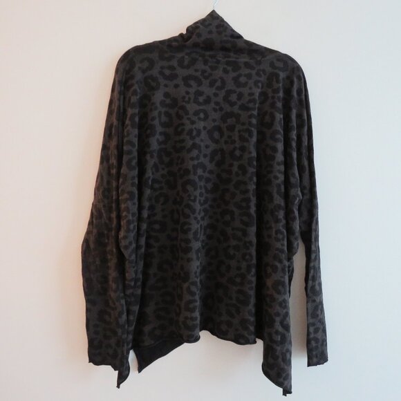 PLANET BY LAUREN G Pima Cotton Leopard Swing Turtle Tee Lagenlook - One Size - Picture 13 of 16